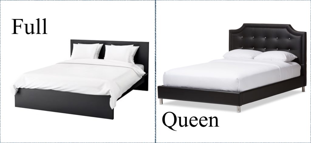 Mattress And Pillow Sizes For, What Is The Dimensions Of A Queen Size Bed Mattress